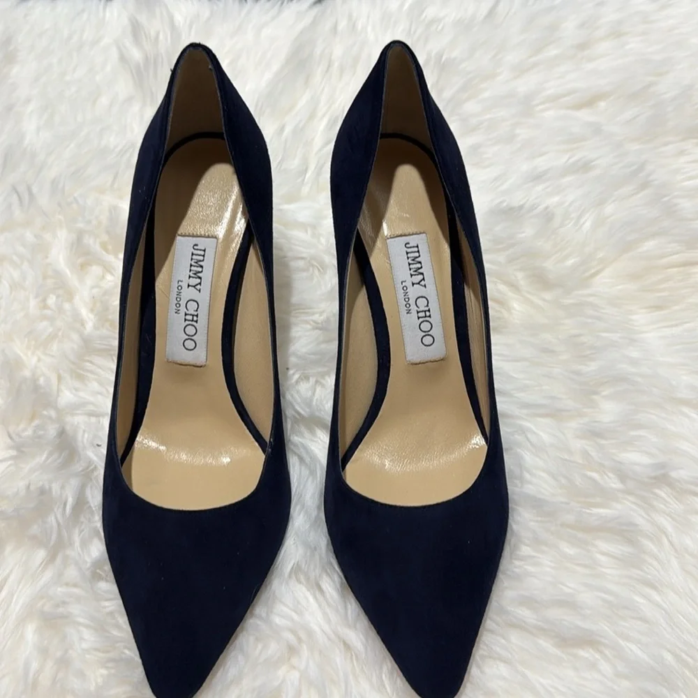 New Jimmy Choo Romy 85 suede pump size 37EU
